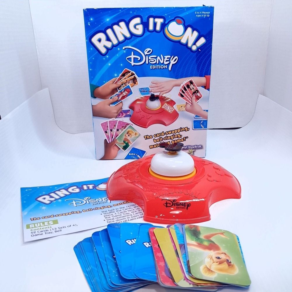 Ring it On Disney Edition matching swapping card game bell ringing Play Monster